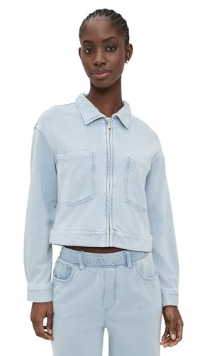 Z SUPPLY Women's Heritage Knit Denim Jacket, Ocean Air Indigo, S | Amazon (US)