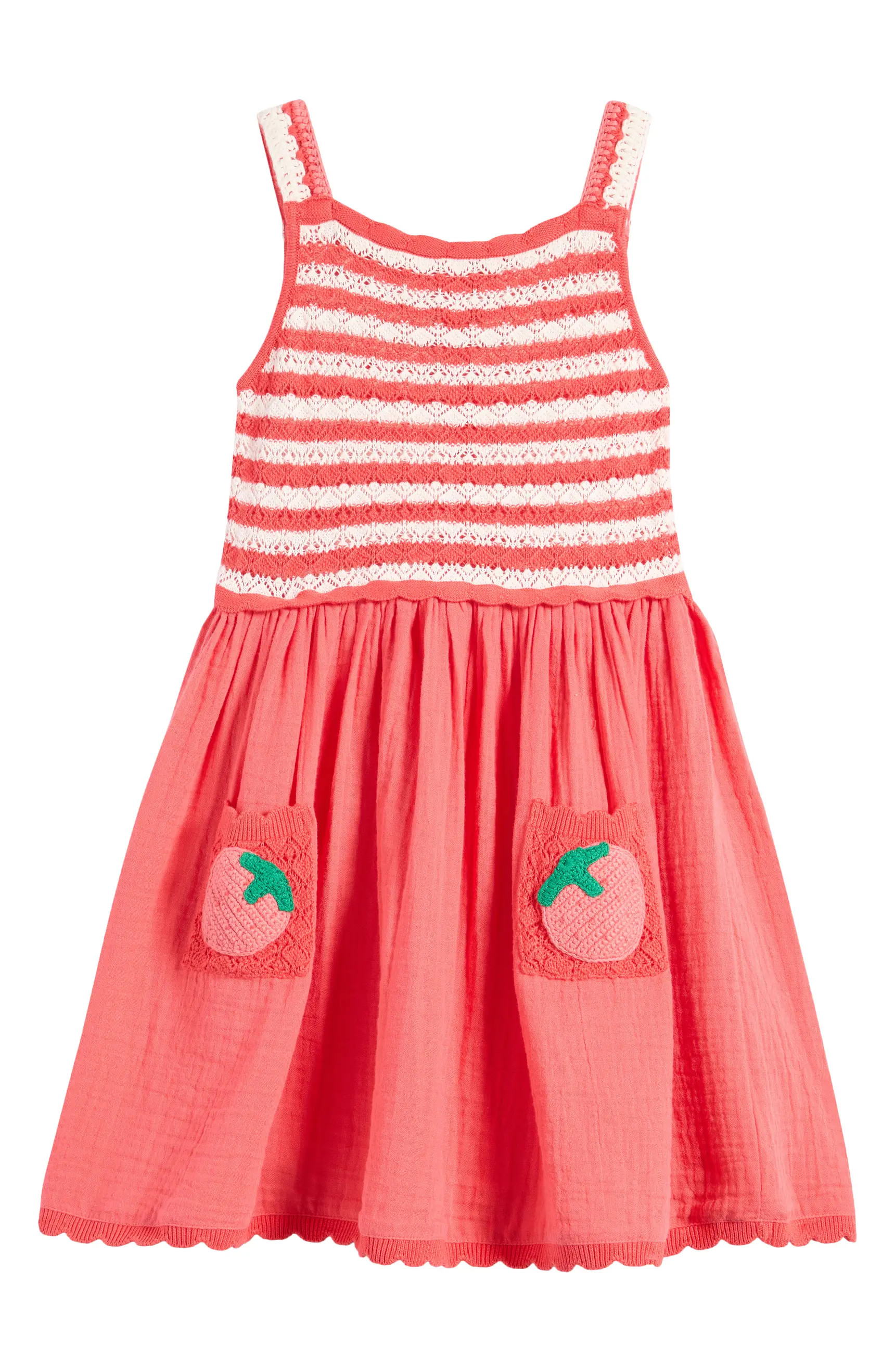 NEXT Kids' Mixed Media Cotton Dress (Little Kid)<br /> | Nordstrom | Nordstrom