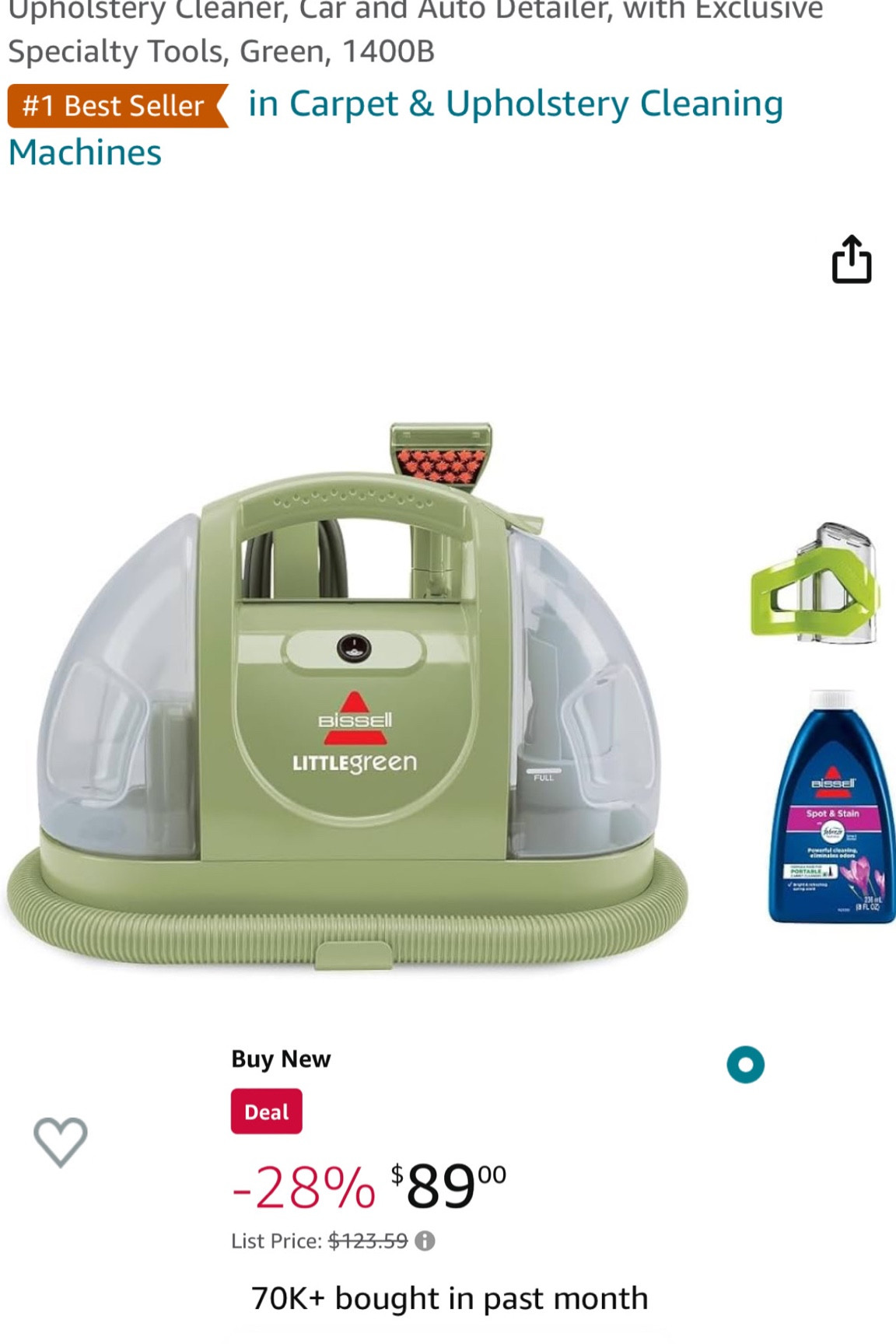 Bissell upholstery cleaner on sale!! Amazon deals 

#LTKhome #LTKCyberWeek #LTKsalealert