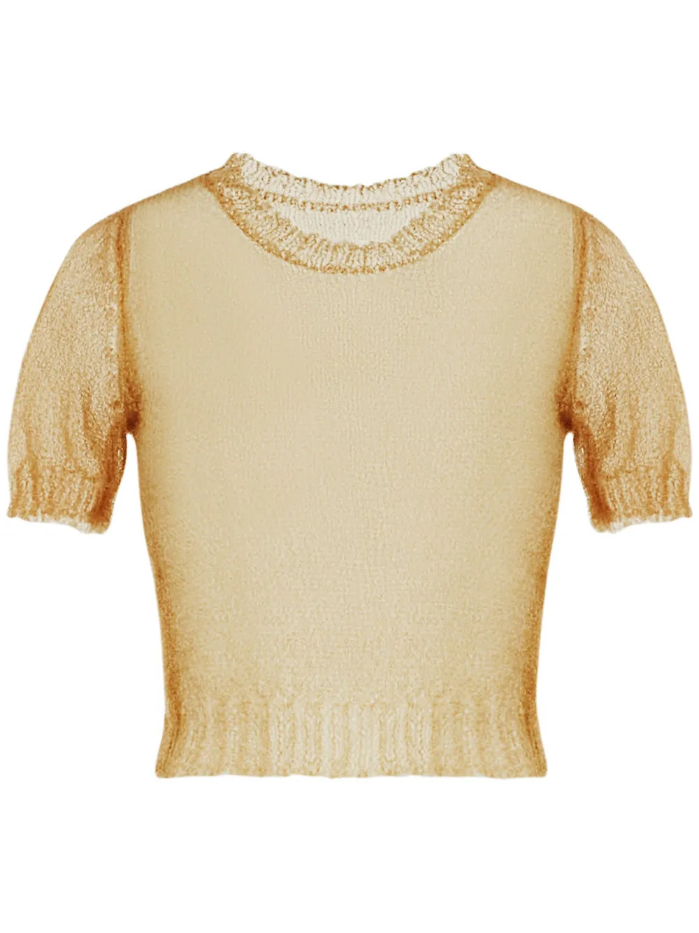 Maison Margiela Sheer Knitted Top - Farfetch | Farfetch Global