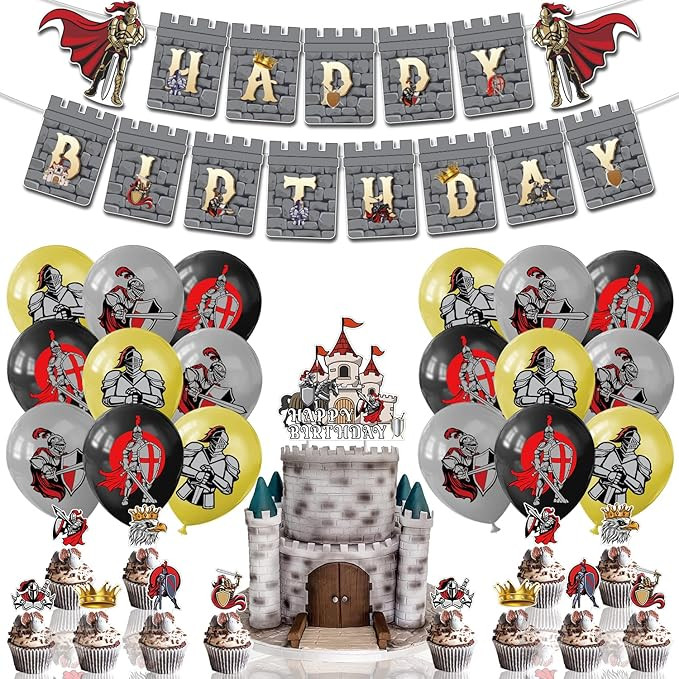 Tedieval Party Decorations Medieval Birthday Party Supplies Knights Birthday Decorations Include ... | Amazon (US)
