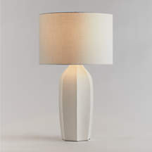 Amaryllis Large White Ceramic Table Lamp Bedroom Lighting + Reviews | Crate & Barrel | Crate & Barrel