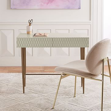 Audrey Mini Desk - Parchment | West Elm (US)