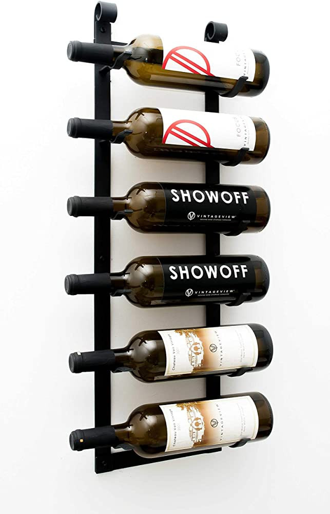 VintageView Le Rustique 6 Bottle Wall Mounted Wine Rack Stylish Modern Wine Storage with Label Fo... | Amazon (US)
