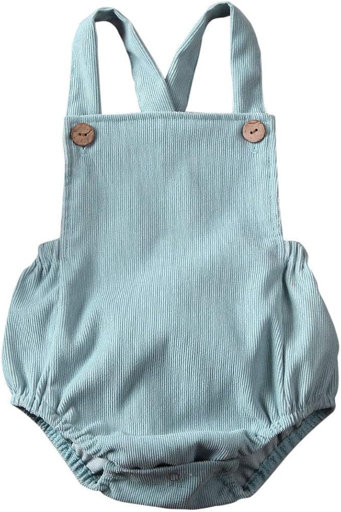 TSEXIEFOOFU Newborn Baby Boy Girl Cotton Line Sleeveless Straps Bodysuit Romper Jumpsuit Outfits ... | Amazon (US)