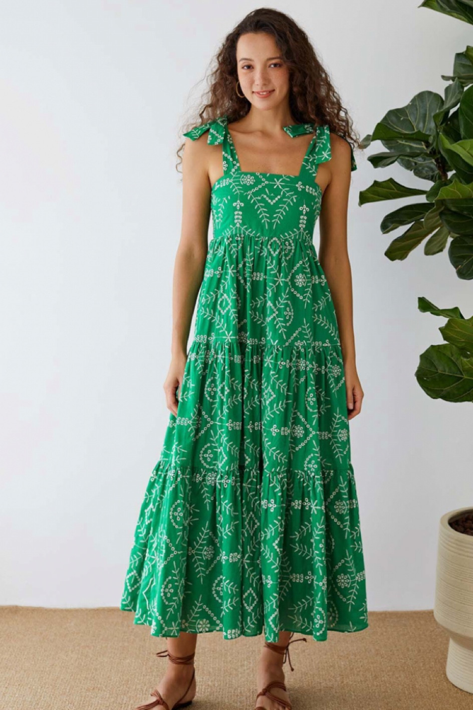 Green embroidered summer dress, travel outfit, midi dress

#LTKunder100 #LTKstyletip #LTKtravel