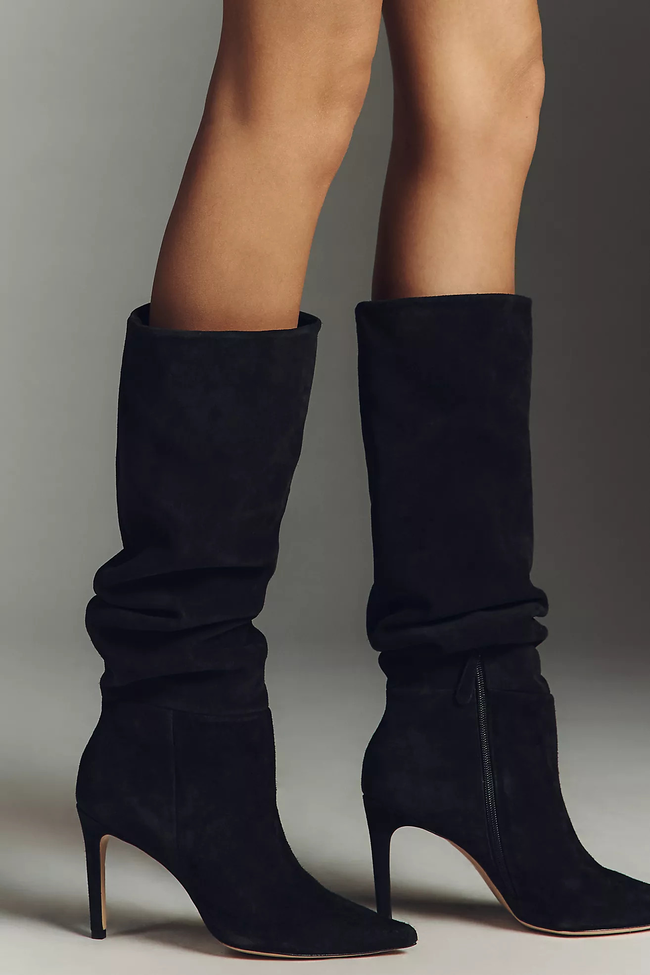 Scrunch Pointed-Toe Heeled Boots | Anthropologie (US)