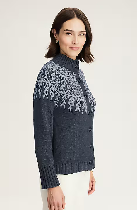 Graphic Fair Isle Cardi | J. Jill