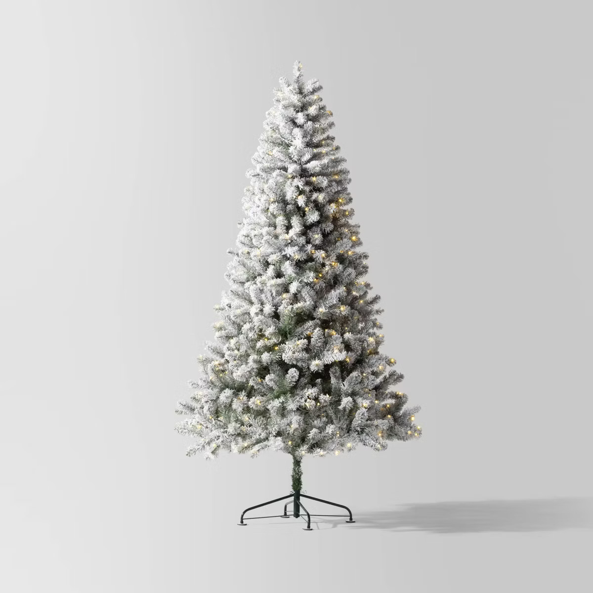 7.5' Pre-Lit Flocked Full Alberta Spruce Artficial Christmas Tree with Warm White LED Lights - Wo... | Target