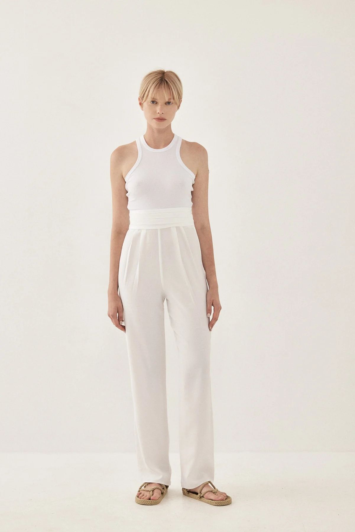 High Waisted Pleated Trousers | De Rococo