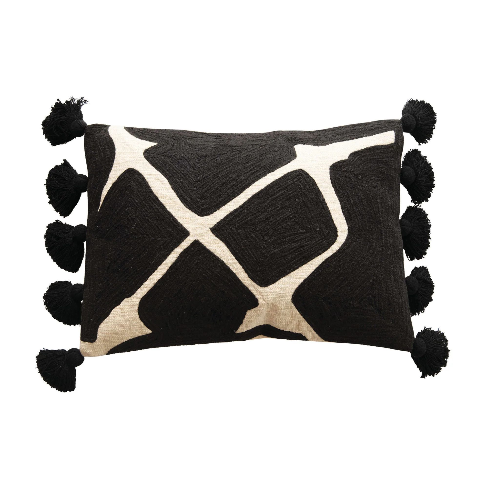 Abstract Cotton Lumbar Pillow | Modern Locke