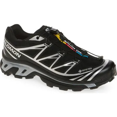 Salomon Gender Inclusive XT-6 Gore-Tex® Waterproof Sneaker in Black/black/ftw Silver at Nordstrom, Size 13 Women's | Nordstrom
