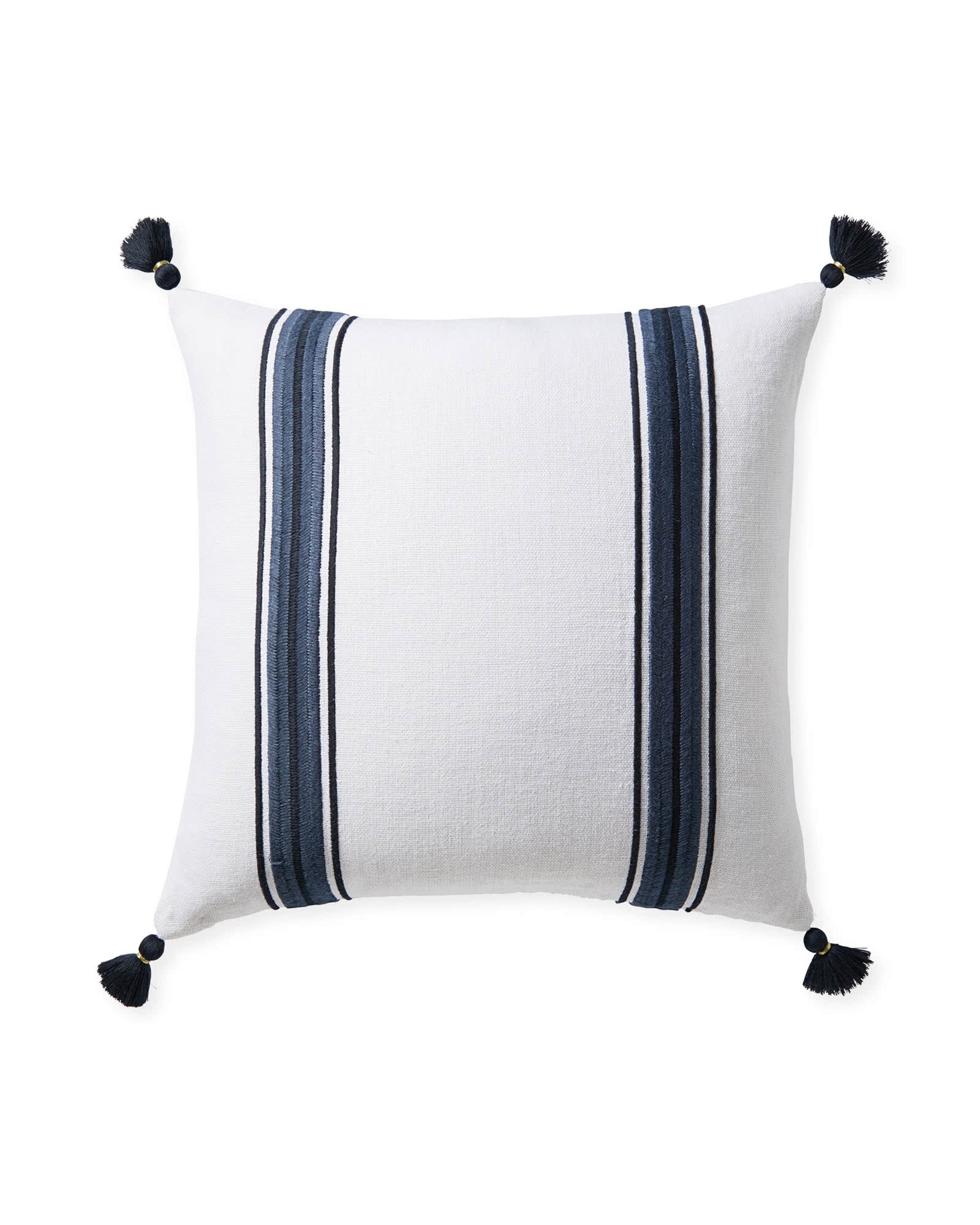 Addie Stripe Tassel Pillow Cover | Serena and Lily