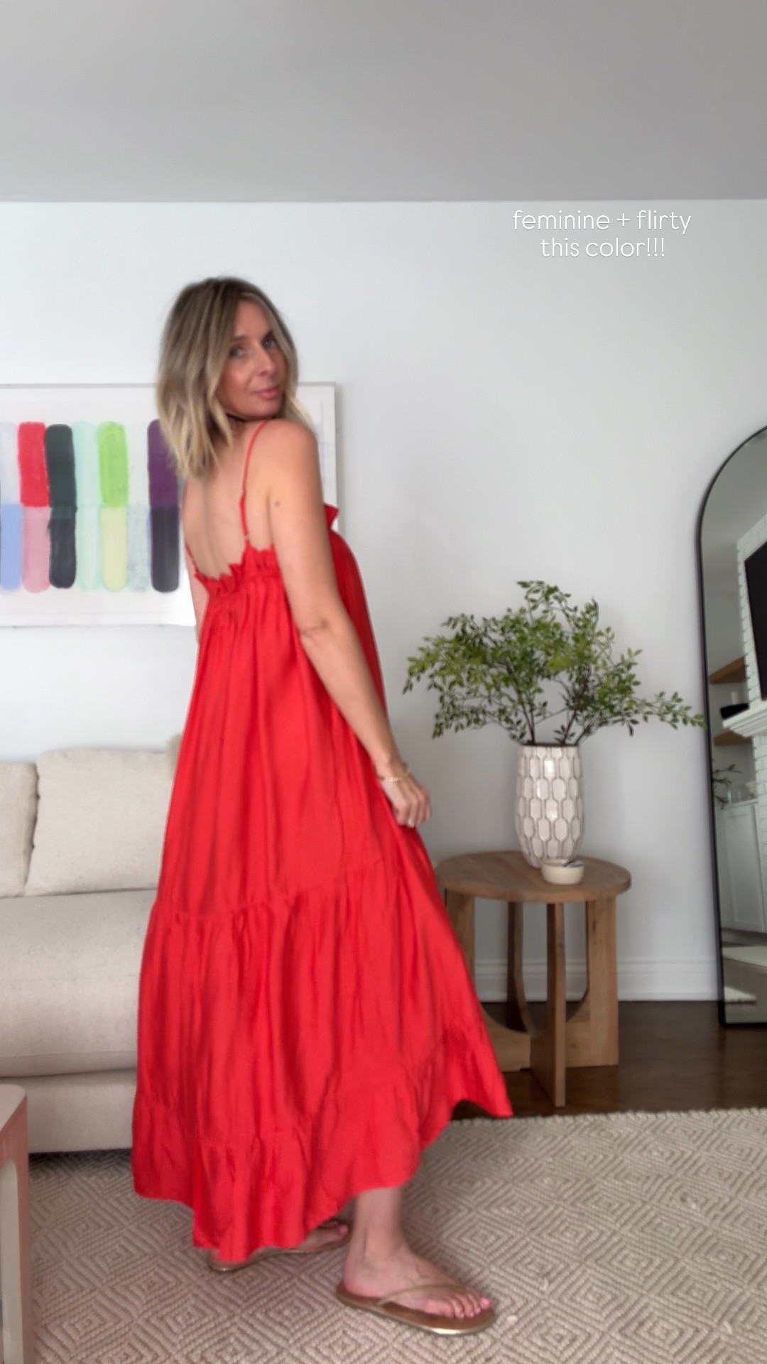 three easy breezy dresses for spring break and summa! ☀️ i was so excited to receive these …and they did not disappoint!  

V NECK MAXI - one size
could not love this more. boho perfection. feminine. delicate. flowy. made in Italy from exceptional silk fabrics. bellissima!!

RED RUFFLE MAXI - size small
this color is insane! so airy and light. ruffles add a boho flair. just love this!

POLKA DOT SLIP - size small
satin. sexy. love the draping on the back. the asymmetrical straps. i just kept my sandals on, but shoulda switched to a strappy heel. 

i’m 5’7” and size 4/6

resort wear. spring break outfit. summer dress. maxi dress. effortless style. boho dress. 

#LTKTravel #LTKootd #LTKOver40