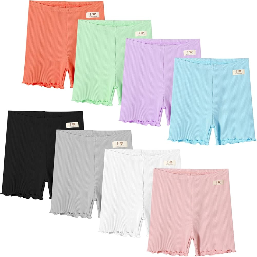 8 Pack Girls Shorts Toddler Biker Shorts Girl Under Dress Shorts Cartwheel Shorts Kids Safety Sho... | Amazon (US)