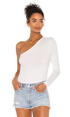 525 One Shoulder Top in Bleach White from Revolve.com | Revolve Clothing (Global)