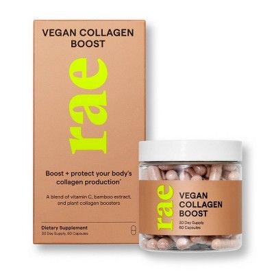 Rae Vegan Collagen Boost Dietary Supplement Capsules for Natural Collagen Production - 60ct | Target