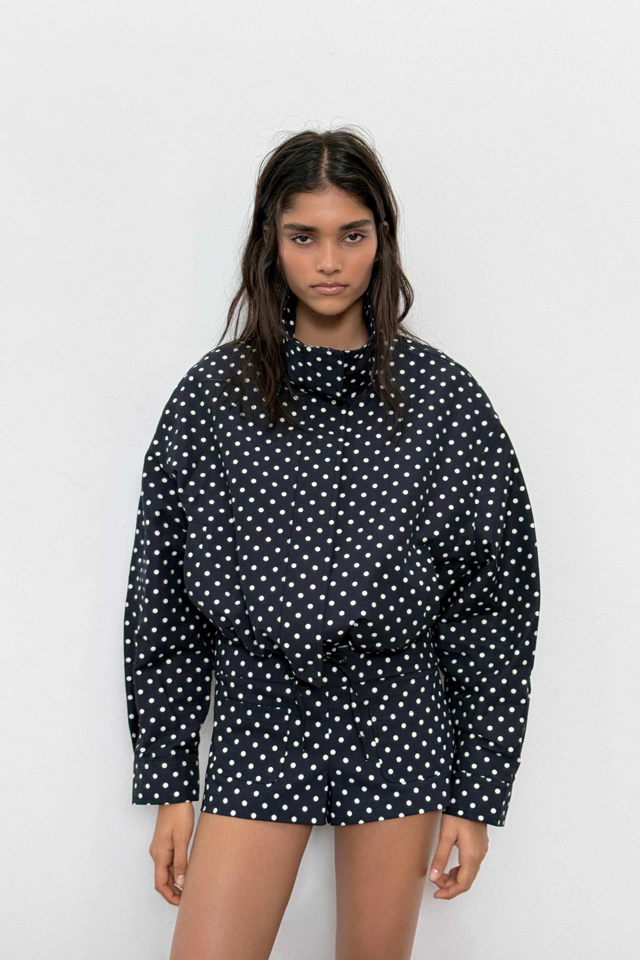PUFFED POLKA DOT JACKET | Zara US