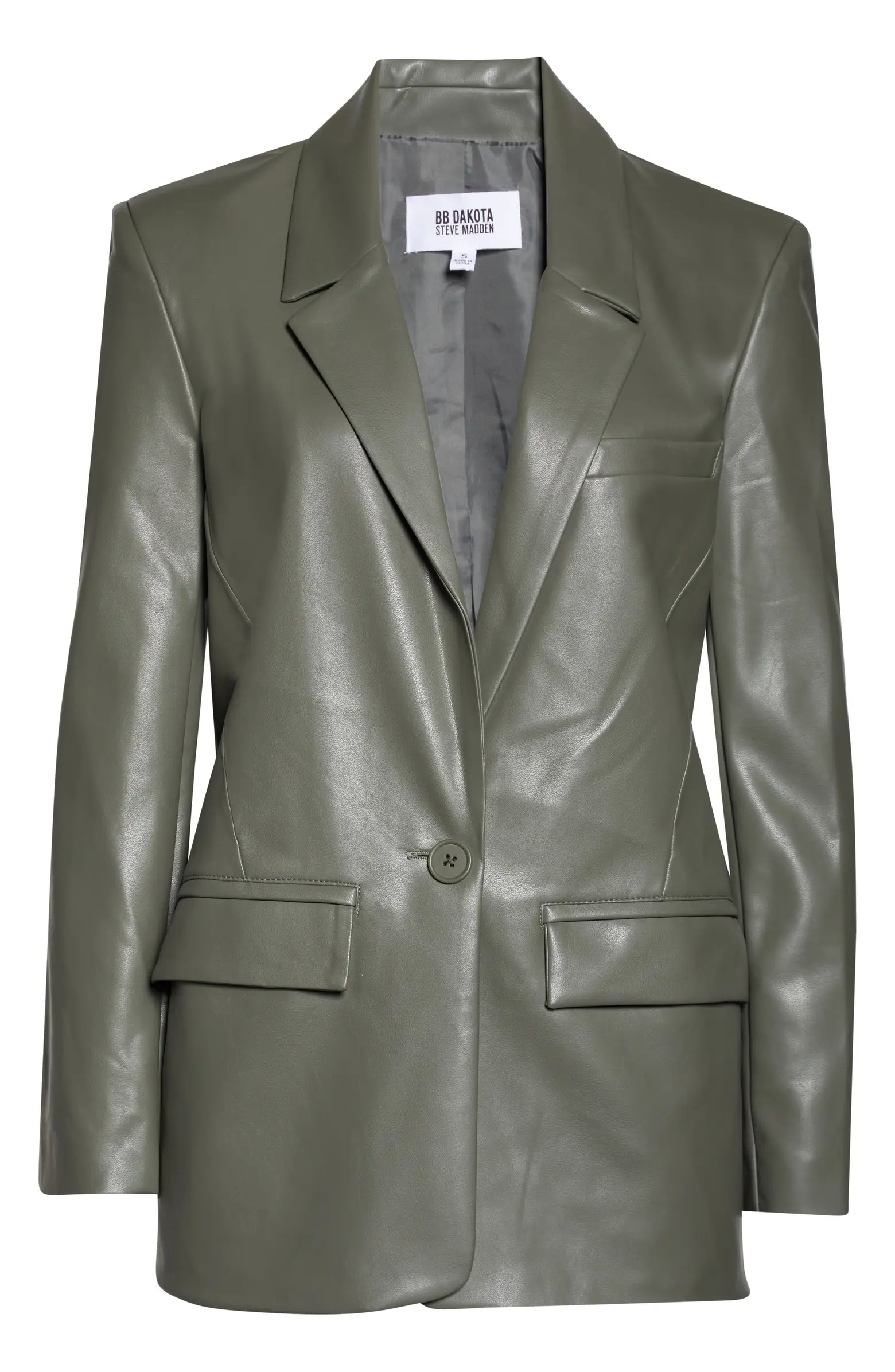 Singled Out Faux Leather Blazer | Nordstrom