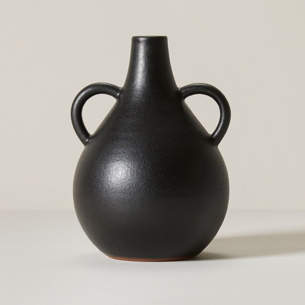 ARIS TERRACOTTA VASE, BLACK | Indigo (CA)