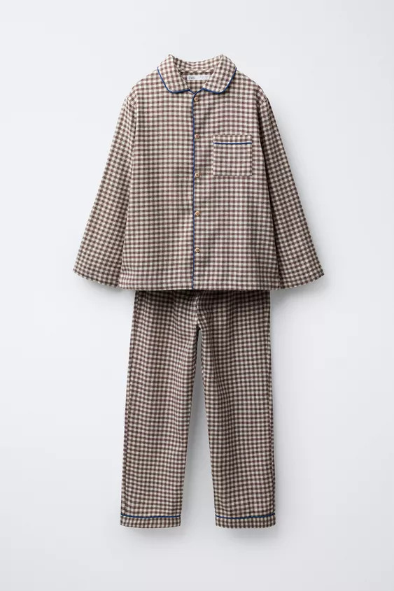 AGES 6-14 / GINGHAM FLANNEL PAJAMAS | Zara US