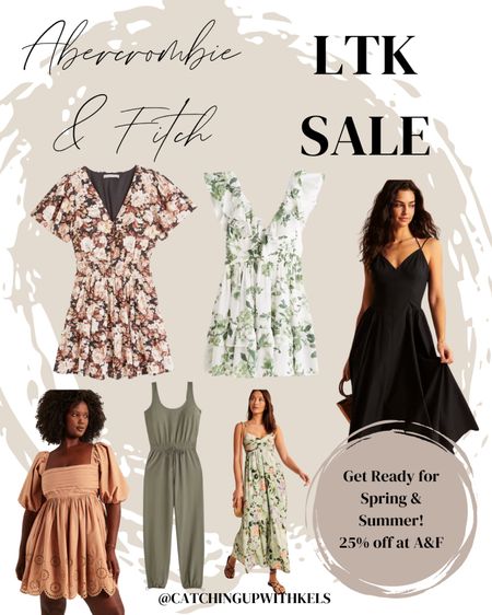 Get 25% off at Abercrombie and Fitch during the LTKSale! Shop dresses and jumpsuits to get ready for the spring and summer!

#LTKSale #LTKsalealert #LTKunder100