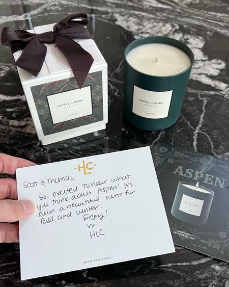 Just in time for the fall - Hotel Lobby Candle’s new Aspen candle. It combines vintage cedarwood, tooled leather, smoke, snow-capped pine, and golden embers. Now time to light it!

#hotellobbycandle #aspen #candles

#LTKGiftGuide #LTKhome #LTKHoliday