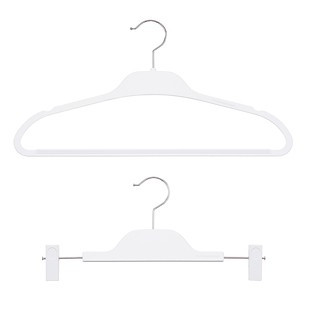 Non-Slip Rubberized Suit Hanger White Pkg/10 | The Container Store