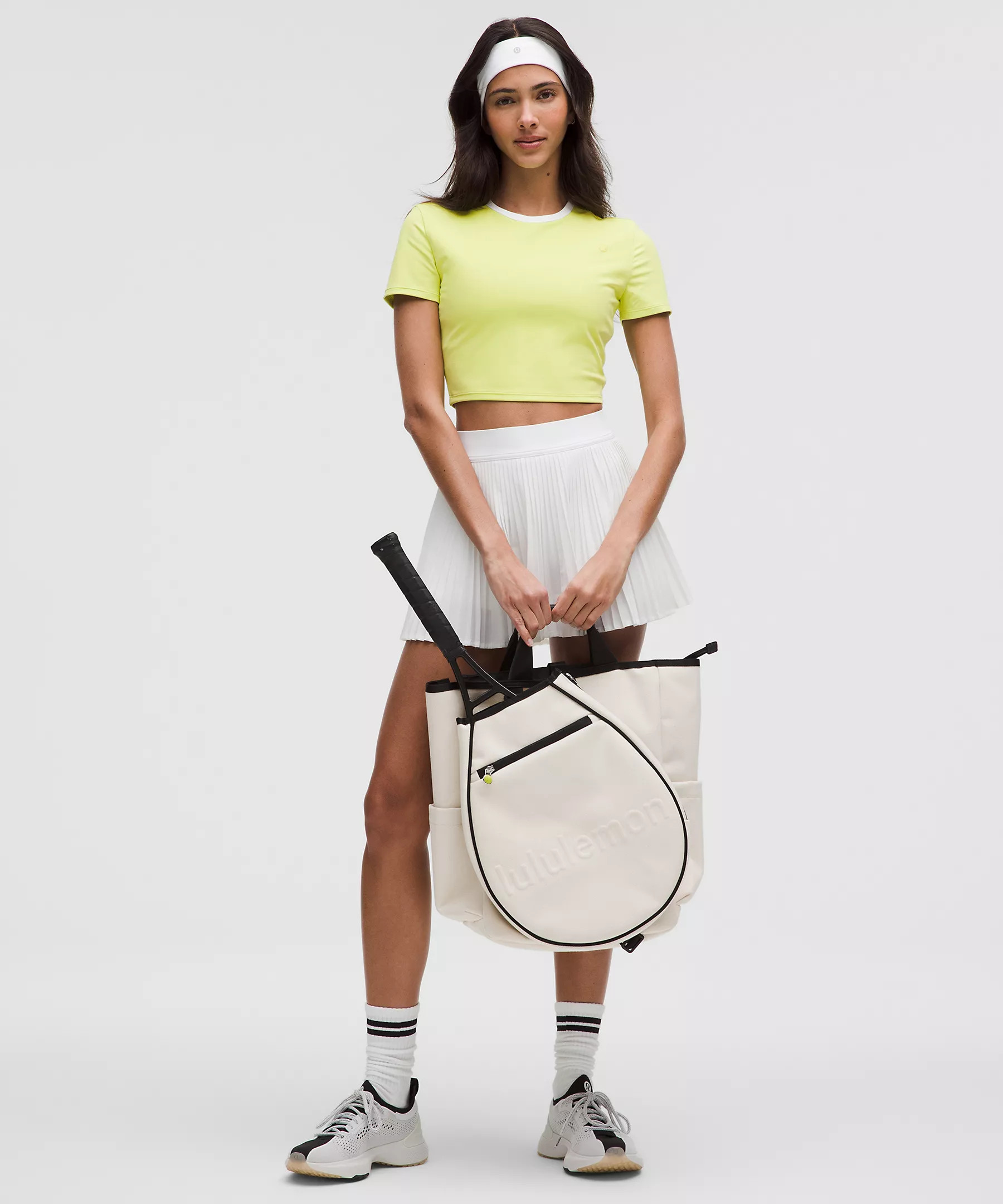 Tight-Fit Cropped Shelf-Bra T-Shirt *Medium Support, B/C Cup | Women's Short Sleeve Shirts & Tee'... | Lululemon (US)