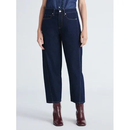 Free Assembly Women s and Women s Plus Barrel Ankle Jeans 27 Inseam Sizes 0-26 | Walmart (US)