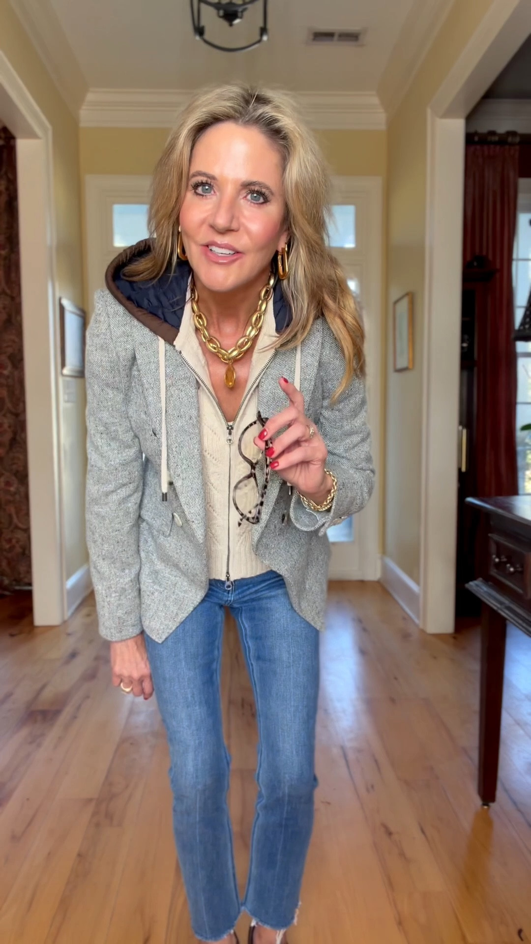 I’m in a size 2.  If you’re going to wear something heavier underneath, you may want to size up.

#LTKStyleTip #LTKSeasonal #LTKOver40