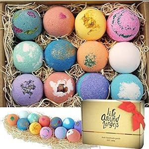 LifeAround2Angels Bath Bombs Gift Set 12 USA made Fizzies, Shea & Coco Butter Dry Skin Moisturize... | Amazon (US)