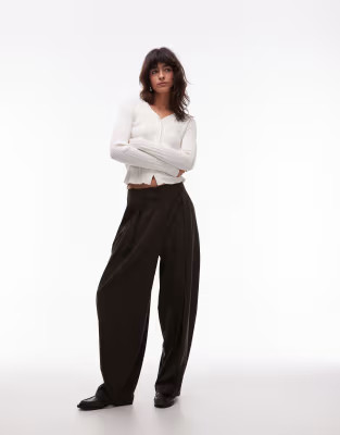 ASOS DESIGN tailored cocoon trouser in chocolate | ASOS (Global)