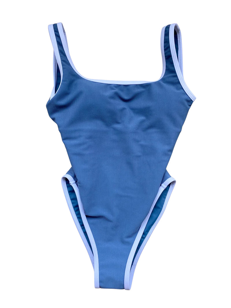 Ocean Isle One Piece- Denim | LainSnow
