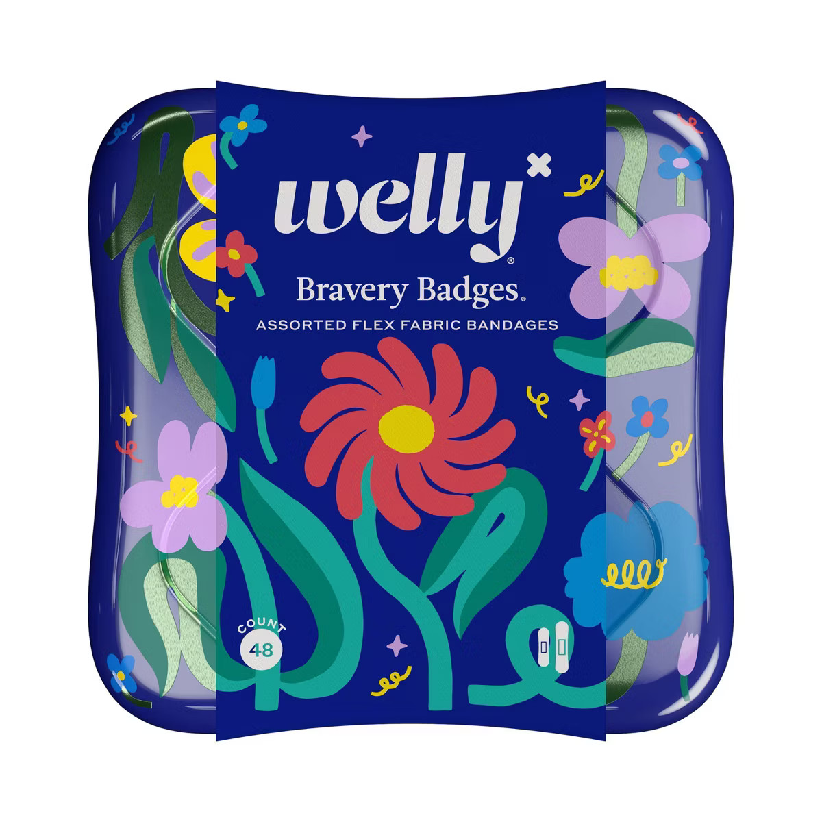 Welly Kid's Flex Fabric Bandages - Floral - 48ct | Target