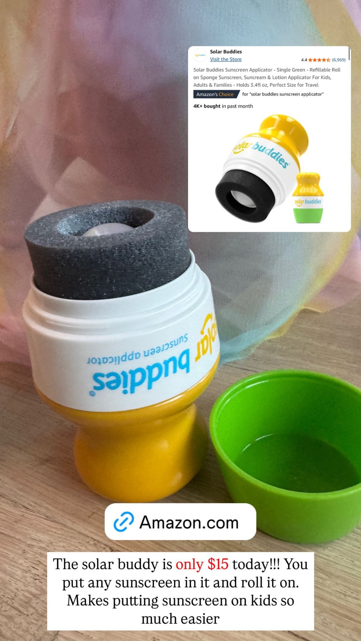 The solar buddy is only $15 today!! You put any sunscreen in it and roll it on. Makes putting sunscreen on kids so much easierr

#LTKSwim #LTKBaby #LTKKids