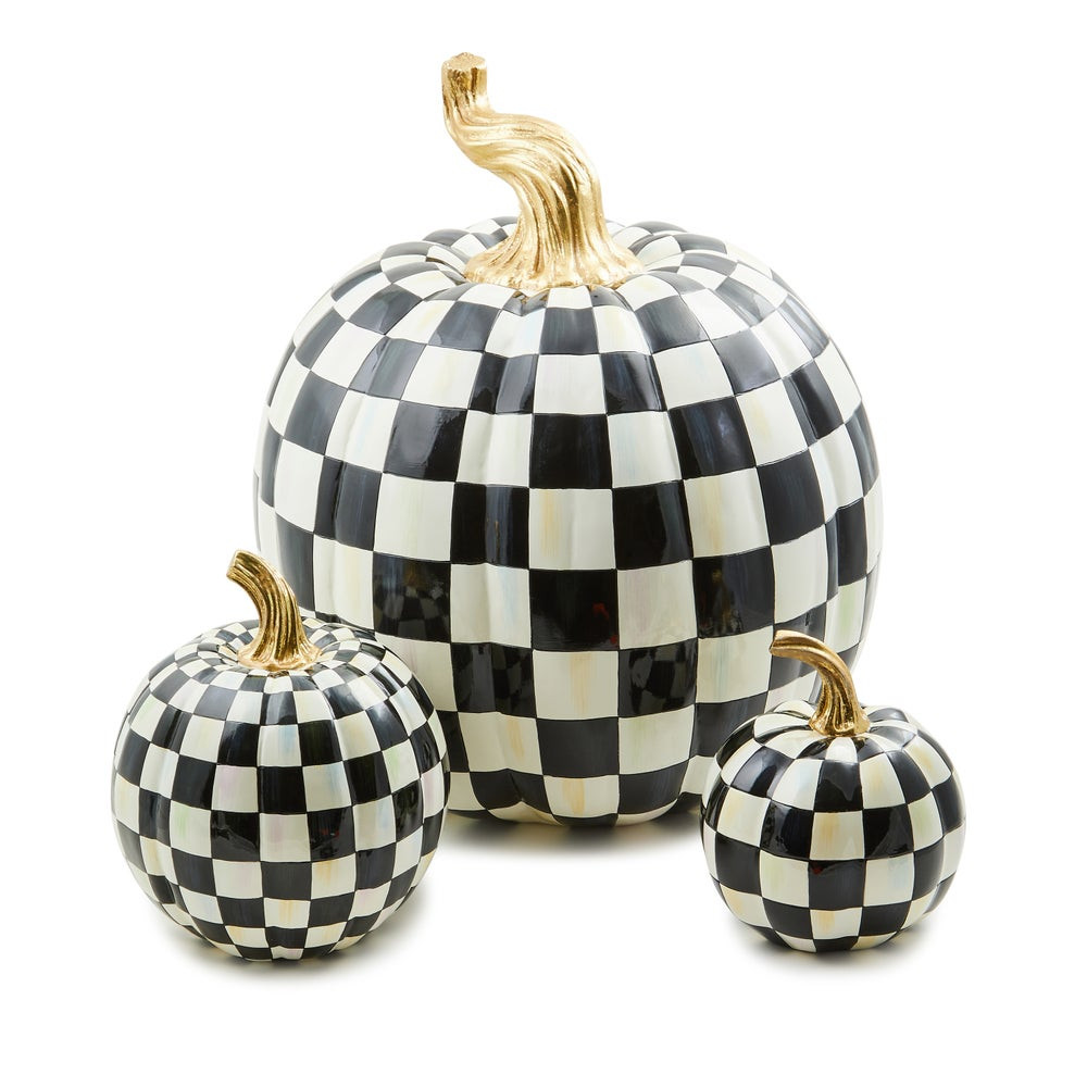 Courtly Check Glossy Small Pumpkin | MacKenzie-Childs