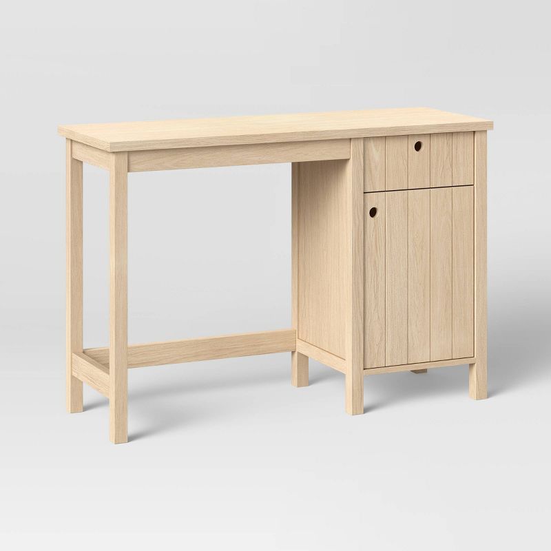 Livingstone Desk with Drawer and Storage Cabinet Natural - Threshold™ | Target