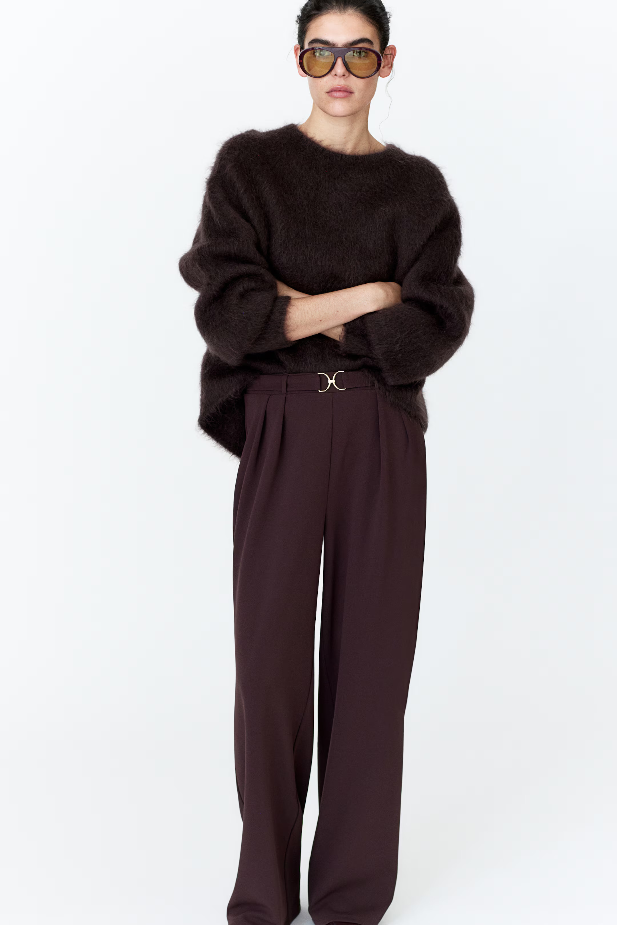 Elegante Hose mit Ziertrense | H&M (DE, AT, CH, NL, FI)