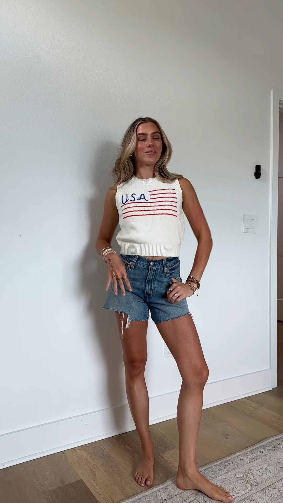 July 4th outfit inspo as a last minute girly myself this sleeveless sweater with the USA details is from AMAZON! 😌 size small top size 25 bottom

#forthofjulyoutfit #4thofjulyoutfit #july4thoutfit #founditonamazon #amazonfashionfinds @Amazon Fashion

#LTKootd #LTKSeasonal #LTKSaleAlert