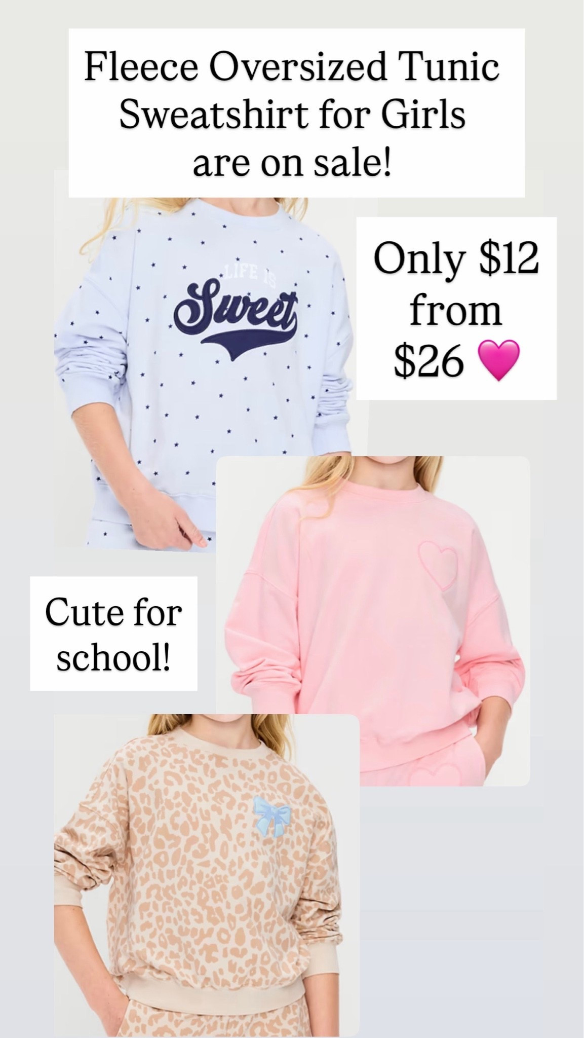 Fleece sweatshirts for girls

#LTKKids