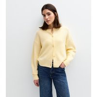 Women's Light Yellow Crew Neck Cardigan New Look | New Look (UK)