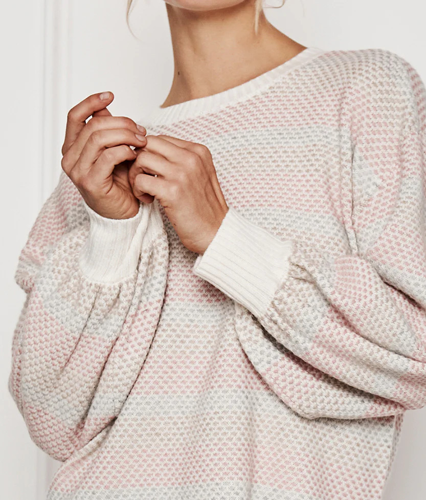 The Coziest Cashmere Blend Soft Stripe Sweater 
            | 
              
              
    ... | SummerSalt