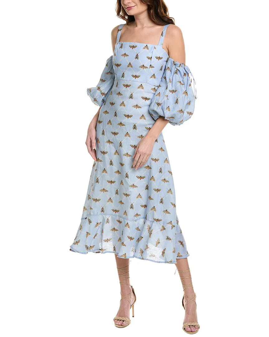 Agua by Agua Bendita Polilla Linen Maxi Dress | Shop Simon