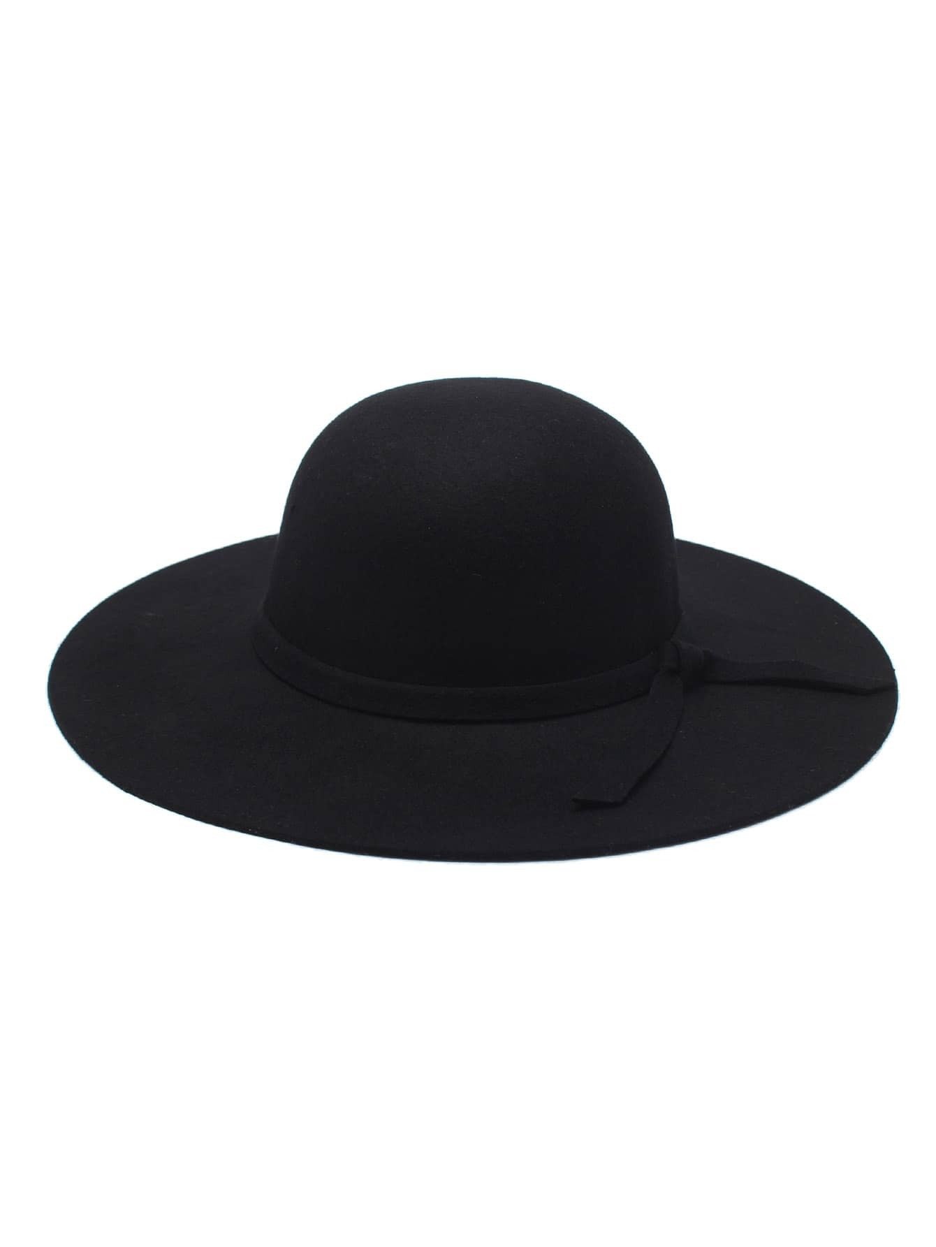 Tie Detail Wide Brim Fedora | SHEIN