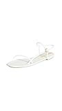 KAANAS Women's Santos Barely There Naked Strappy Sandal Flat, White, 7 | Amazon (US)
