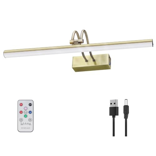 Picture Light,5000mAh Wireless Wall Light,13" Art Light,Antique Brass | Amazon (US)