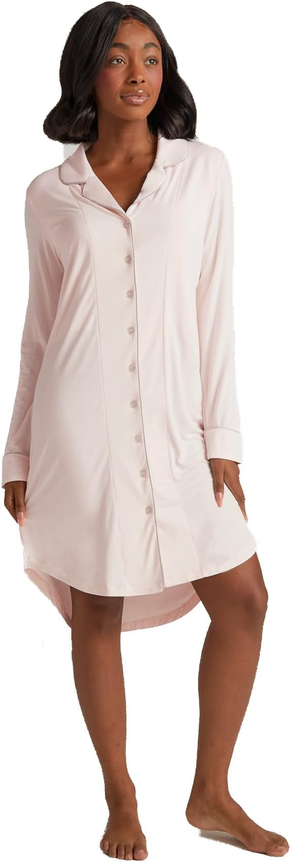 Faceplant Dreams' Bamboo Rayon Boyfriend Nightshirt | Luxury Lounge and Sleepwear | Amazon (US)