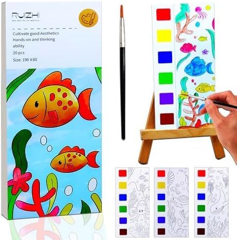 Water Color Paint Sets for Kids, Pocket Watercolor Painting Book, Watercolor Coloring Books for K... | Amazon (US)