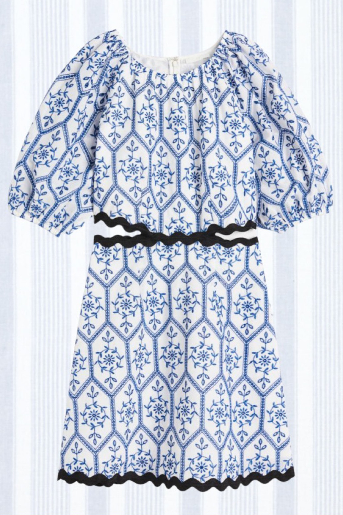 Under $75 adorable blue and white eyelet mini dress with ric rac detailing placed perfectly! I suspect this will be a sellout so if you’re considering it act fast  

#LTKSeasonal #LTKFind #LTKunder100